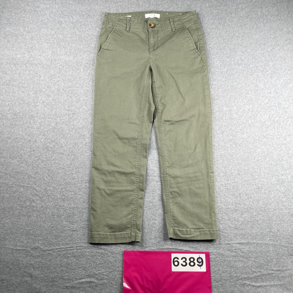 LOFT Pants Womens Size 0P Green The Monroe Slim Casual Classic Petite
